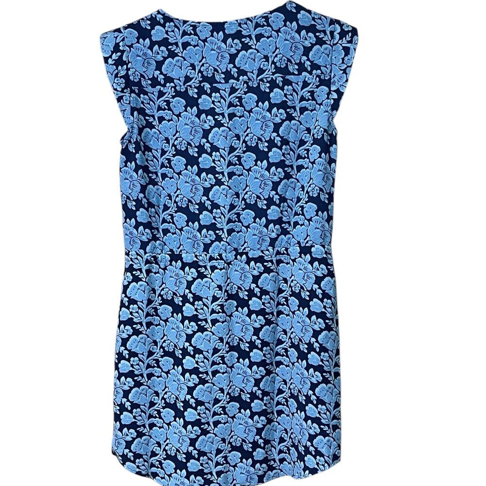 Cabi Floral Java Dress Blue Drawstring Waist Size… - image 5